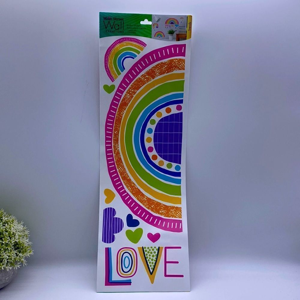🌈 Main Street Wall Creations Removeable LOVE Jumbo Stickers 🌈✨💥